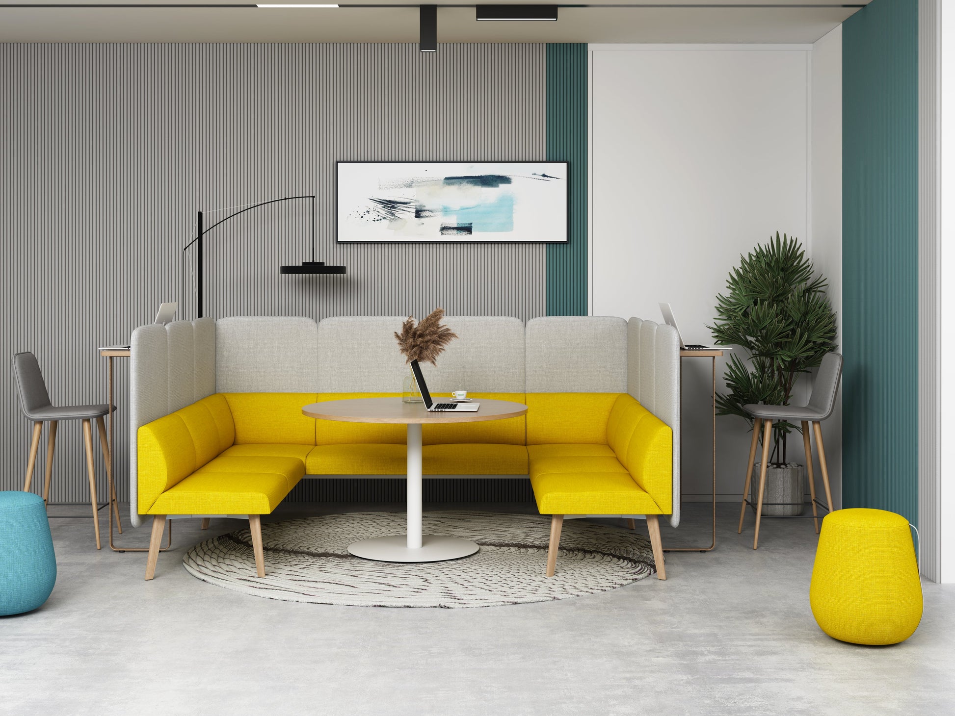 CLOUD Highback Sofa Lounge Cube L2 für 6 Personen - SoSilent Box