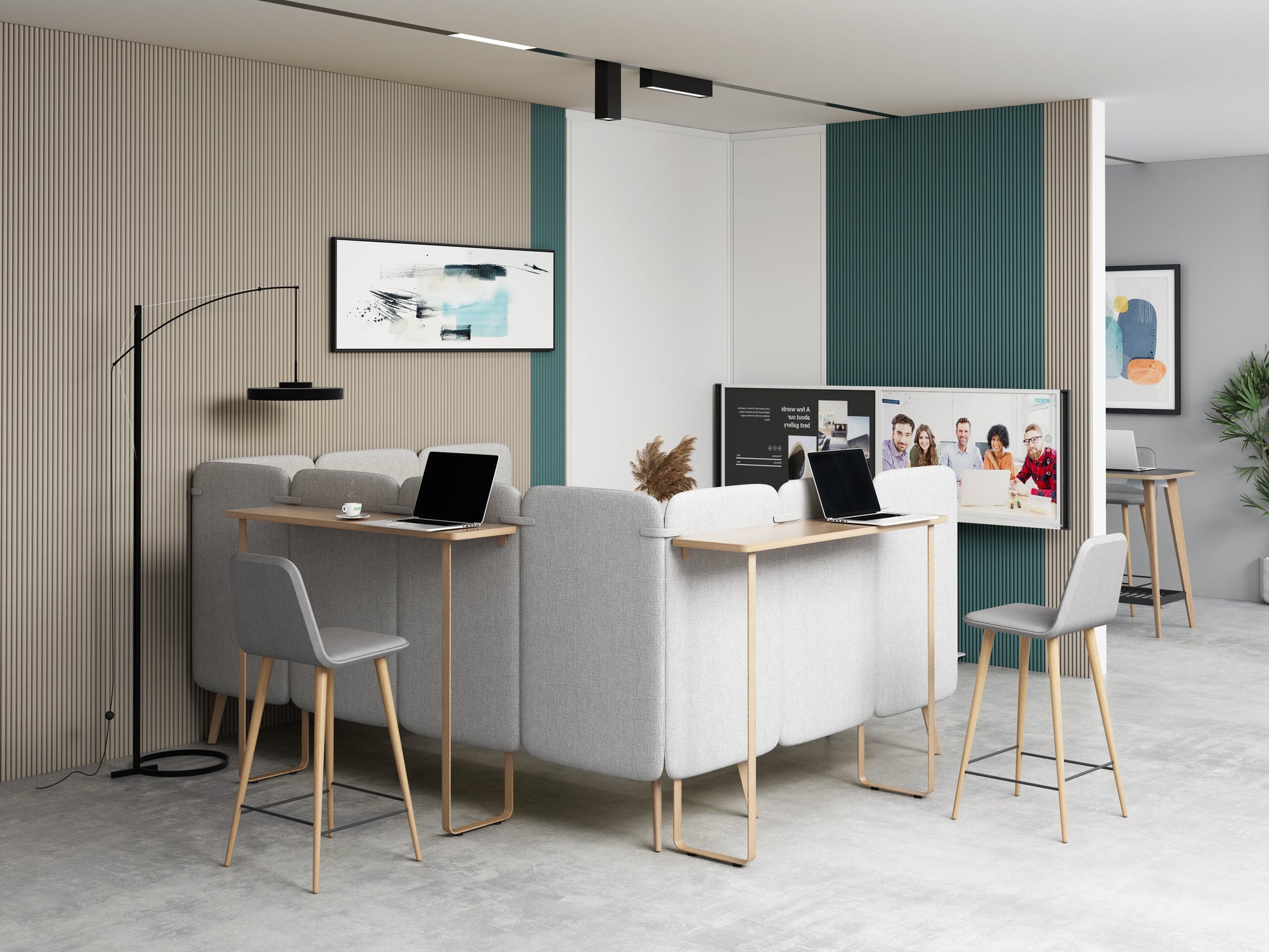 CLOUD Highback Sofa Lounge Cube L2 für 6 Personen - SoSilent Box