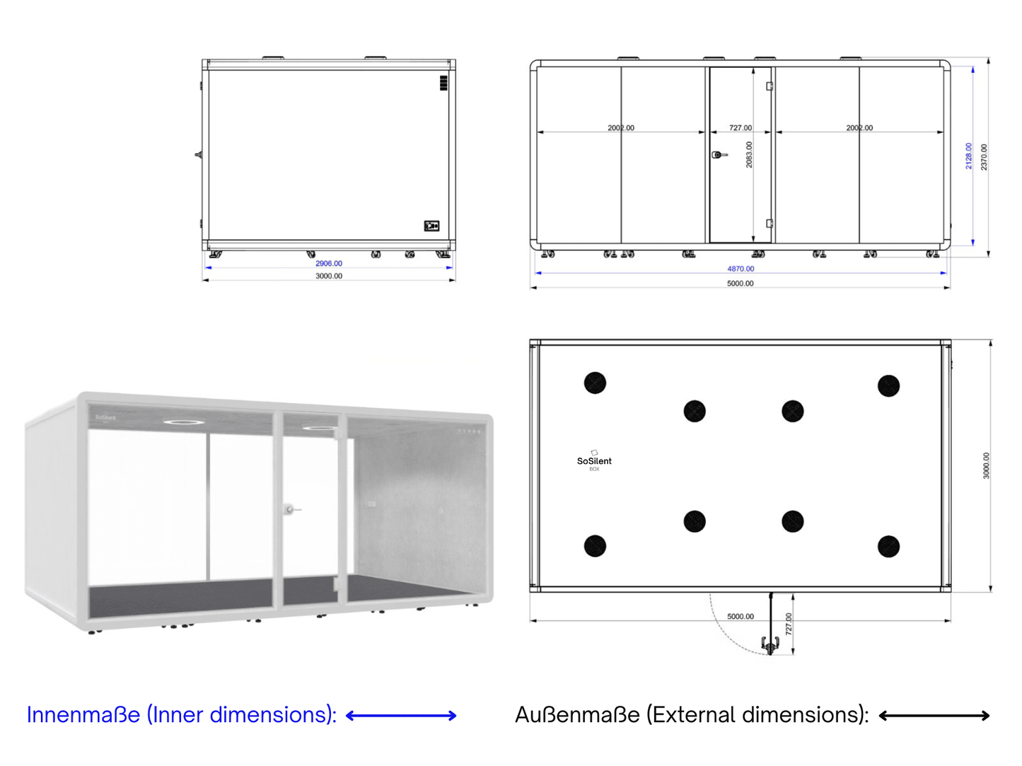 Meetingbox "Classic L5" - schallisolierte Telefonbox - Raum in Raum - SoSilent Box