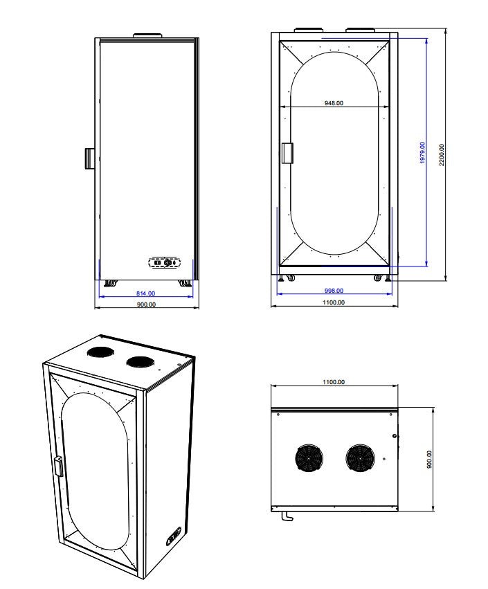 Meetingbox "Home Silence Pod 2" - schallisolierte Telefonbox - Home Office Box - SoSilent Box
