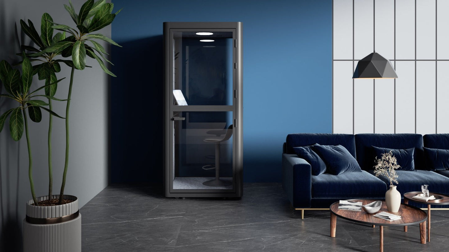 Meetingbox "Smart S1" für 1 Person - schallisolierte Telefonbox - 10 Tage Lieferzeit - SoSilent Box