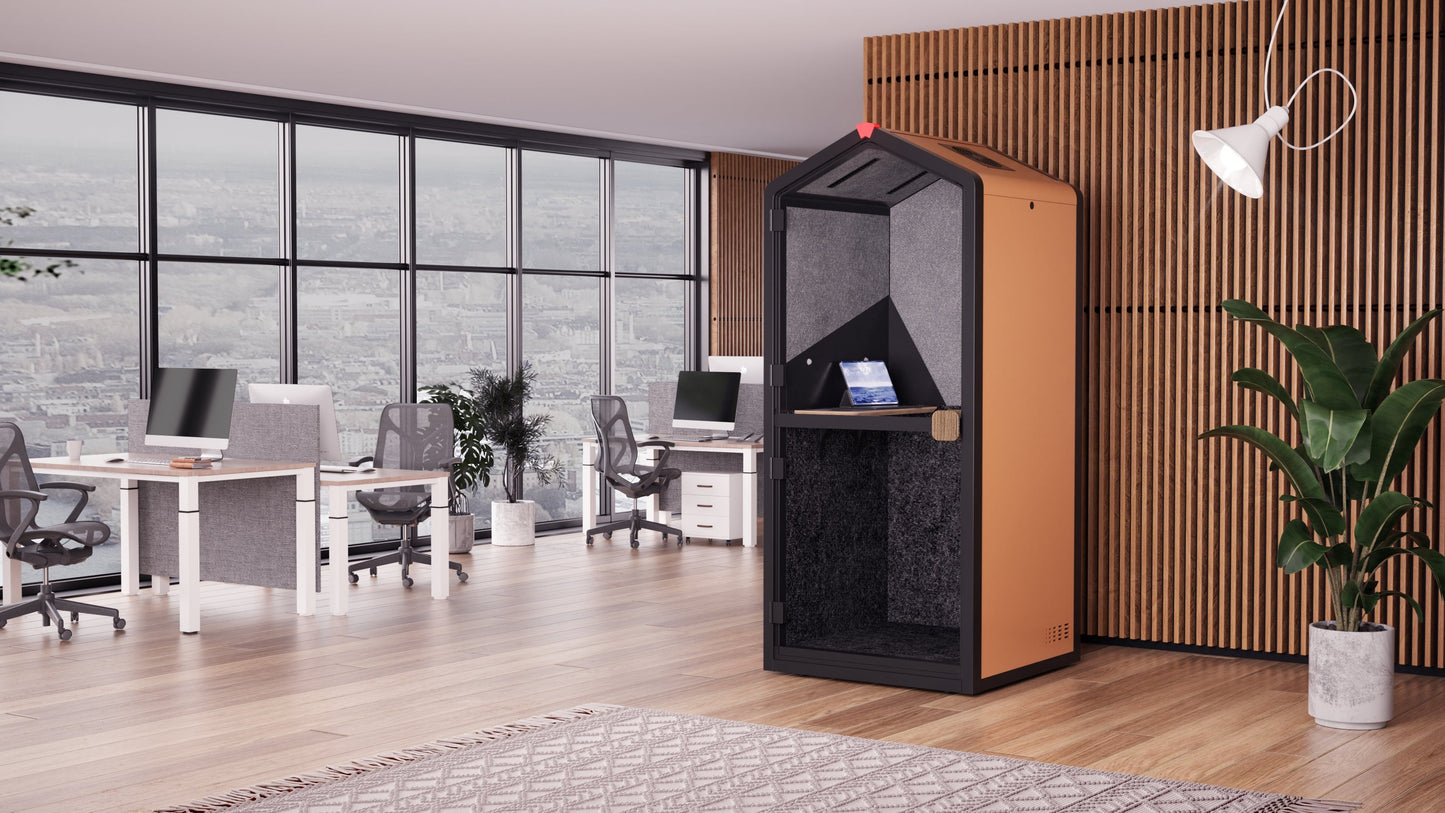 Meetingbox "Smart S2" für 1 Person - schallisolierte Telefonbox - 10 Tage Lieferzeit - SoSilent Box