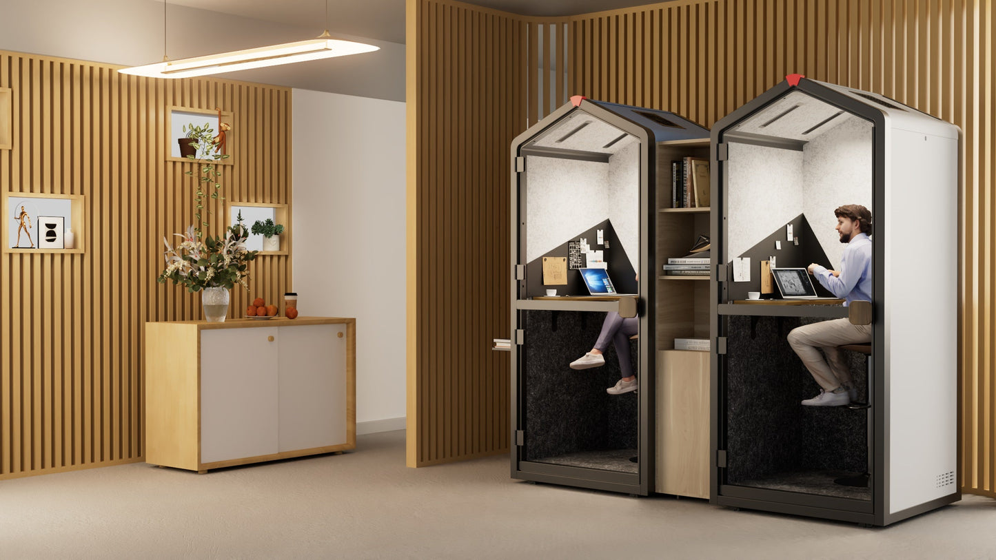 Meetingbox "Smart S2" für 1 Person - schallisolierte Telefonbox - 10 Tage Lieferzeit - SoSilent Box