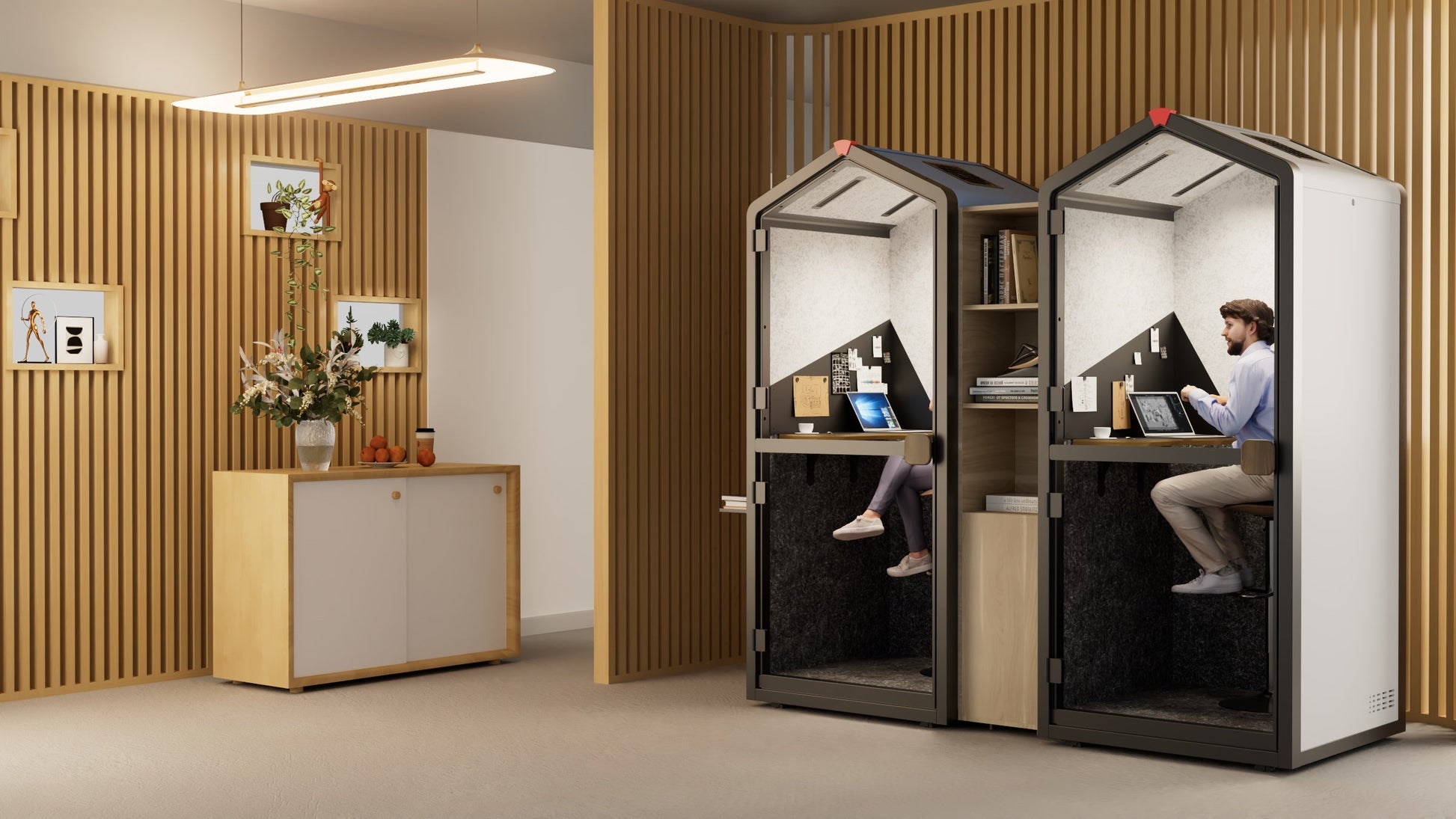 Meetingbox "Smart S2" für 1 Person - schallisolierte Telefonbox - 10 Tage Lieferzeit - SoSilent Box