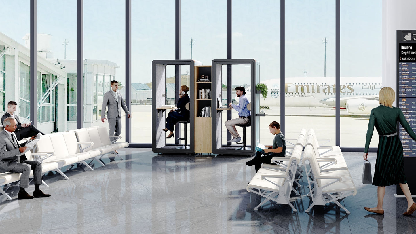 Meetingbox "Smart S3" für 1 Person - schallisolierte Telefonbox - 10 Tage Lieferzeit - SoSilent Box