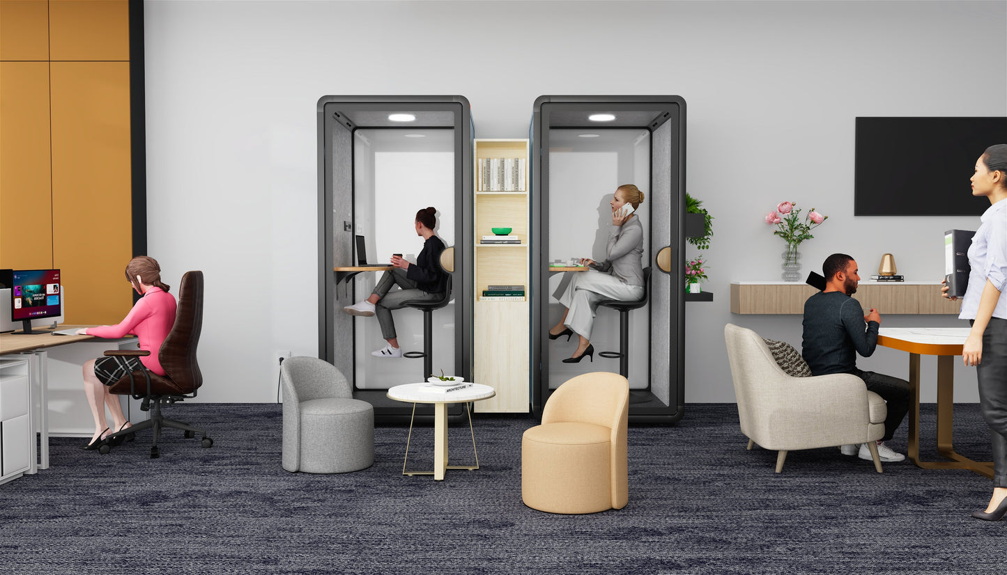 Meetingbox "Smart S3" für 1 Person - schallisolierte Telefonbox - 10 Tage Lieferzeit - SoSilent Box