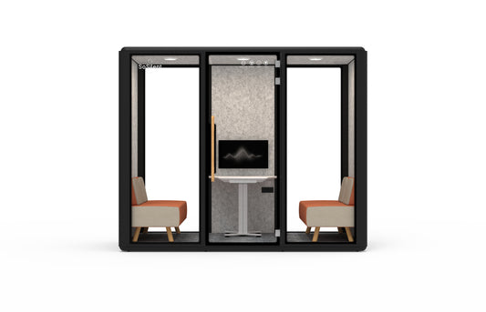 Meetingbox "Space L2" für 6 Personen - Schallschutzkabine - Raum in Raum - SoSilent Box