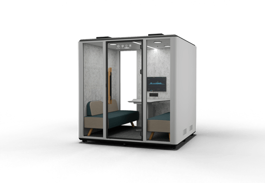 Meetingbox "Space L2" für 6 Personen - Schallschutzkabine - Raum in Raum - SoSilent Box