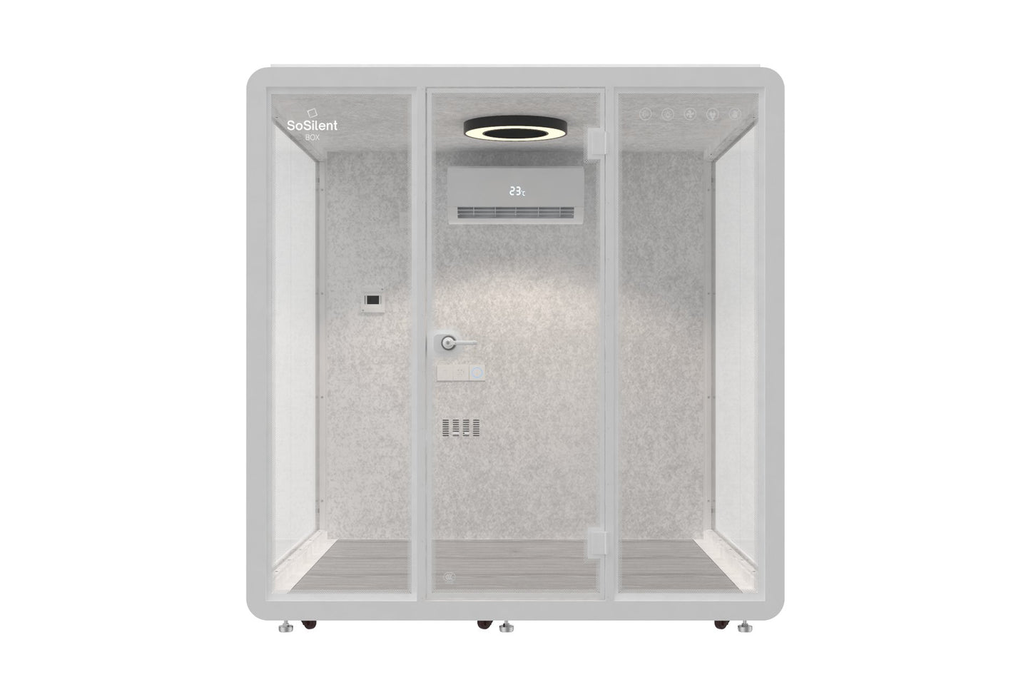 Outdoor Meetingbox OL2 - wetterfeste schallisolierte Kabine - SoSilent