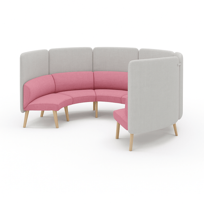 CLOUD Highback Sofa Lounge Circle L3 für 6 Personen - SoSilent Box