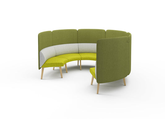 CLOUD Highback Sofa Lounge Circle L3 für 6 Personen - SoSilent Box