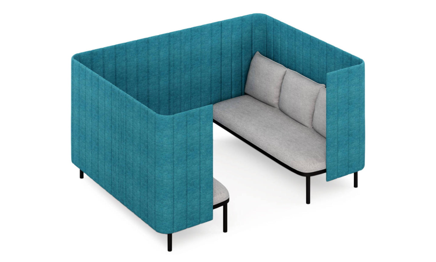 COCO Highback Sofa Lounge L für 6 Personen - SoSilent Box