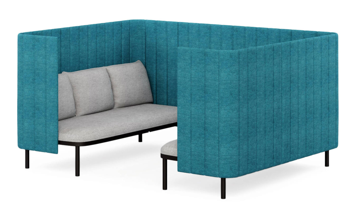 COCO Highback Sofa Lounge L für 6 Personen - SoSilent Box