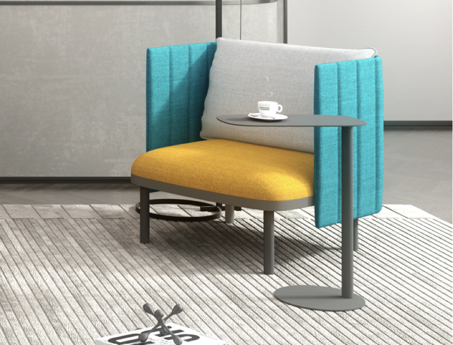 COCO Tisch L1 als Beistelltisch am COCO Highback Sofa