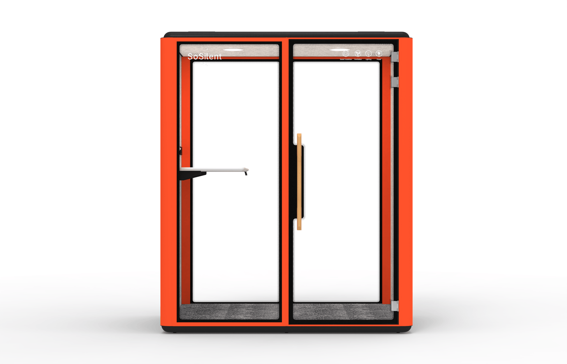 Höhenverstellbarer Wand - Tisch für Space - Line M1 & M2 - SoSilent Box