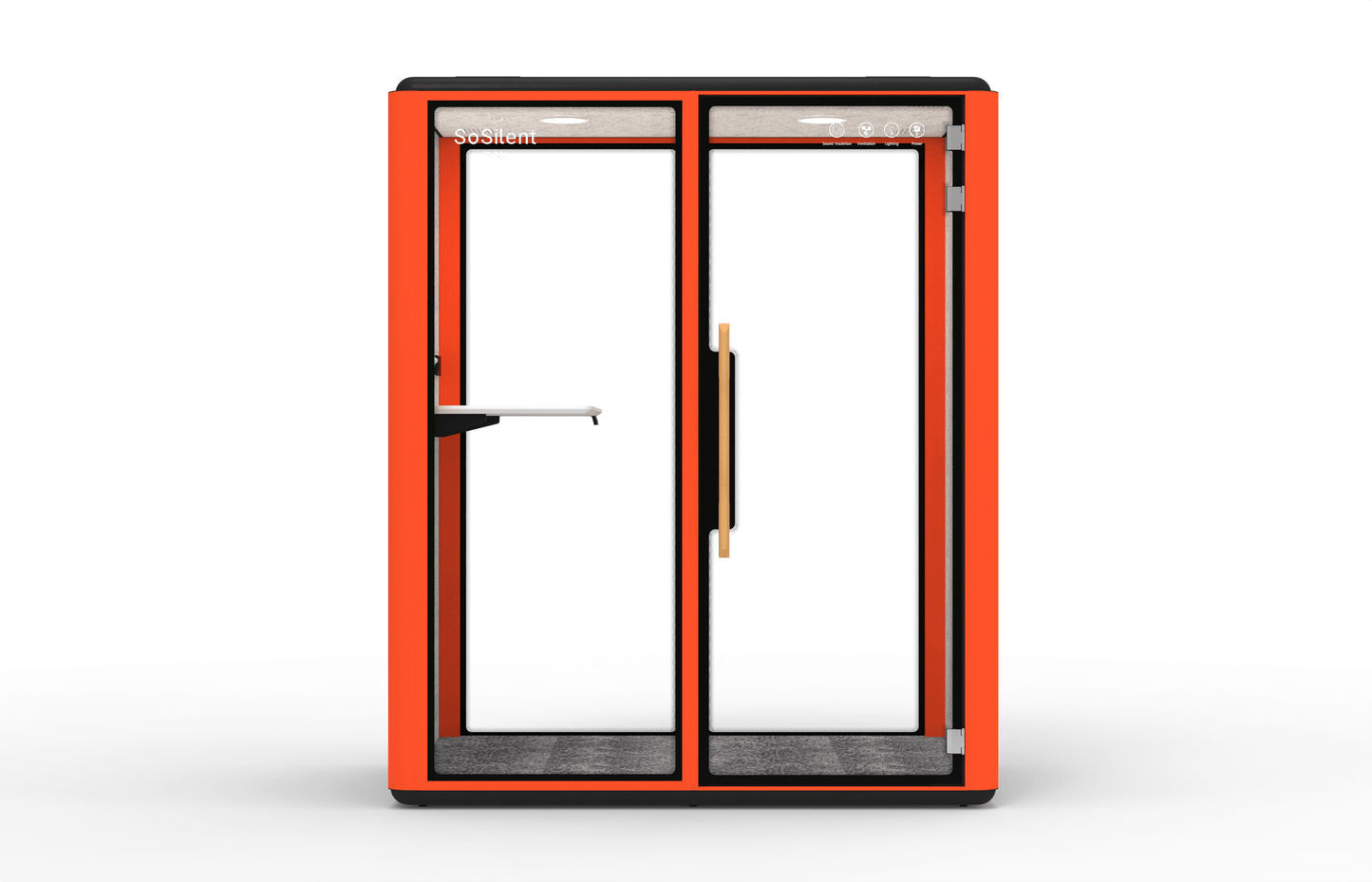 Höhenverstellbarer Wand - Tisch für Space - Line M1 & M2 - SoSilent Box