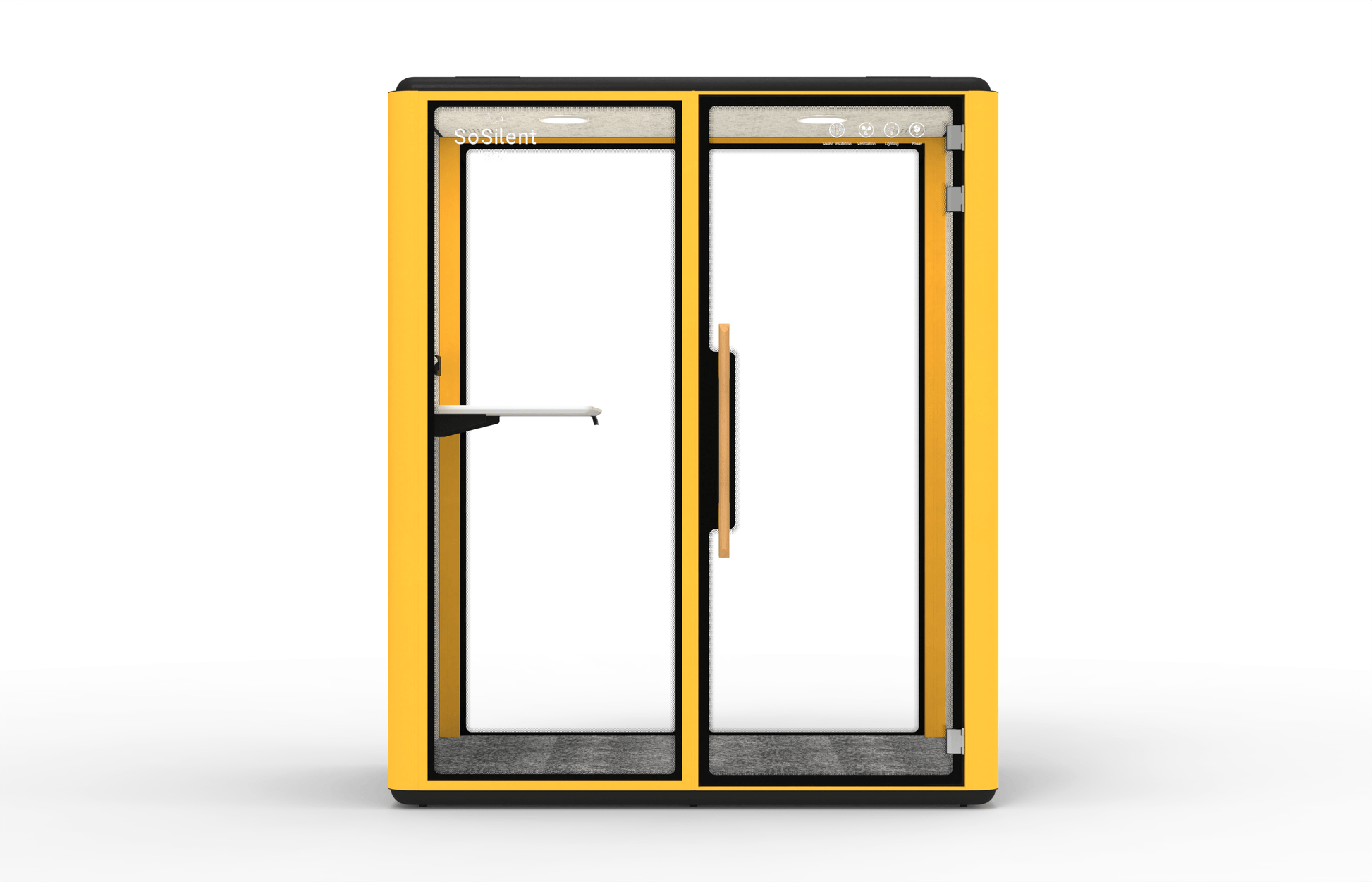 Höhenverstellbarer Wand - Tisch für Space - Line M1 & M2 - SoSilent Box