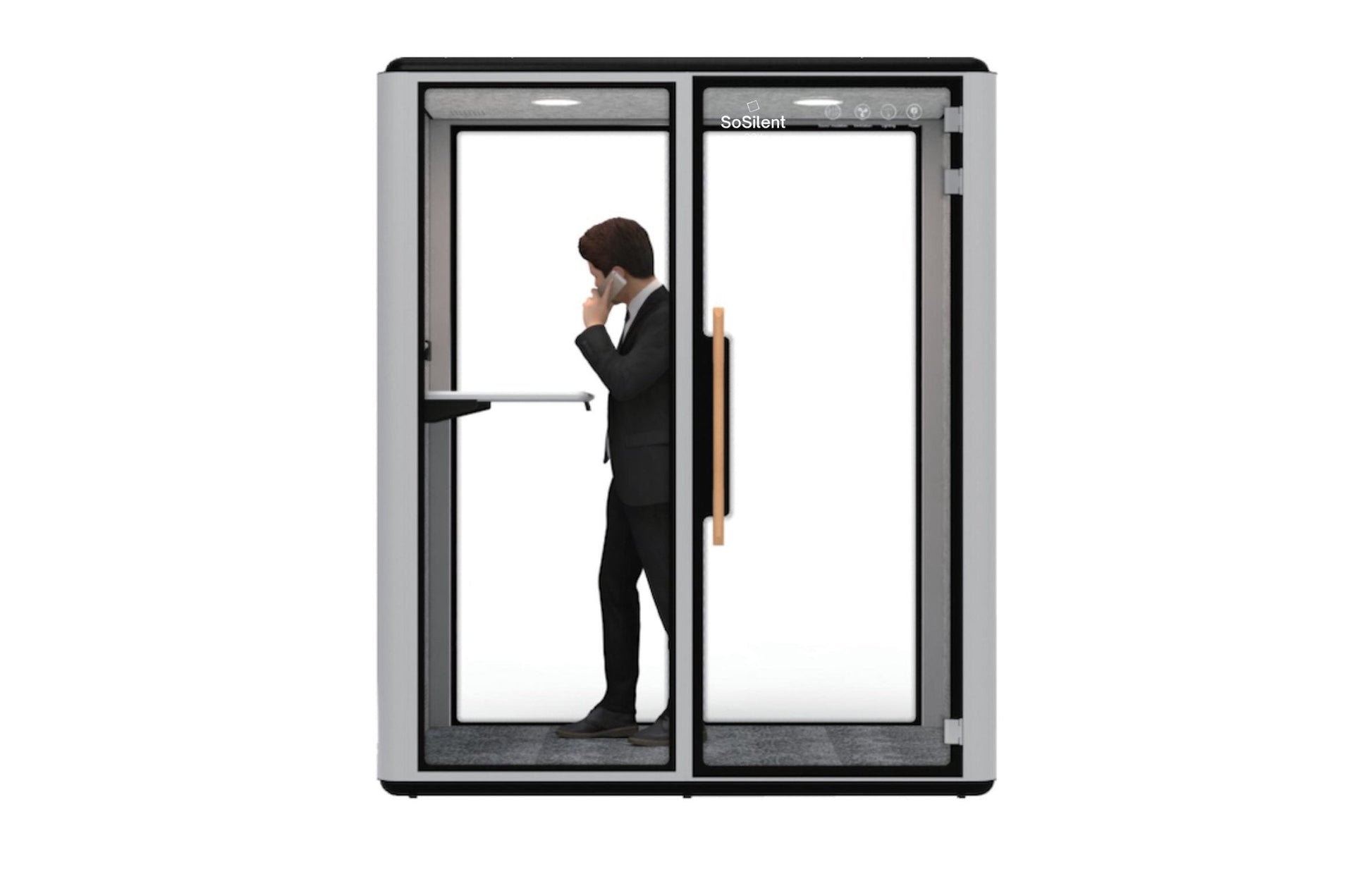 Höhenverstellbarer Wand - Tisch für Space - Line M1 & M2 - SoSilent Box
