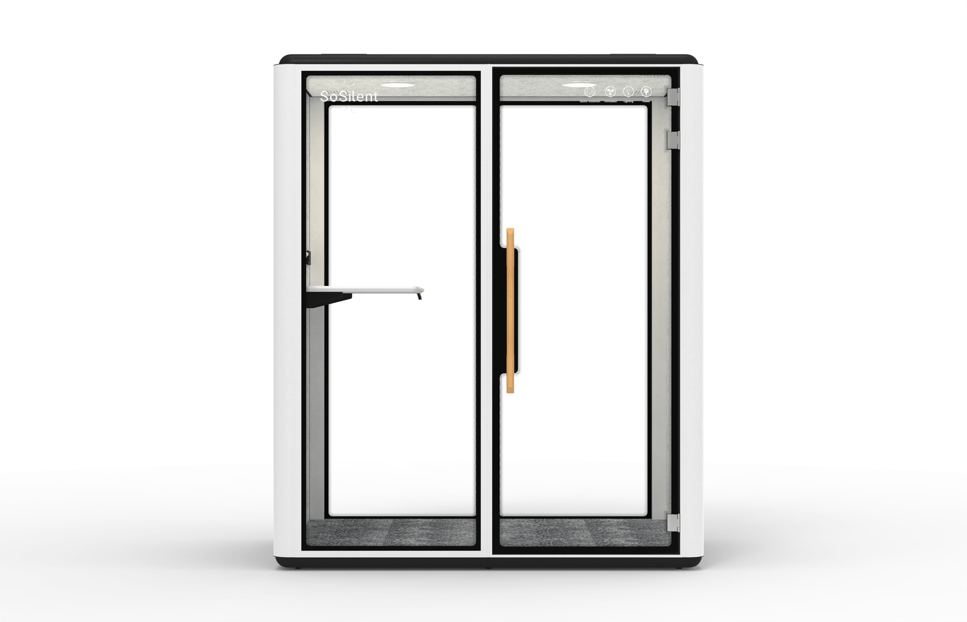 Höhenverstellbarer Wand - Tisch für Space - Line M1 & M2 - SoSilent Box