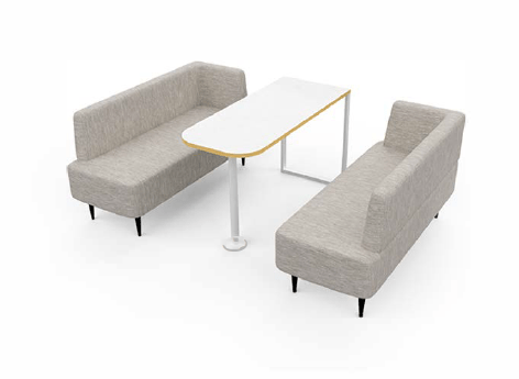 L - Sofa & Tisch für Classic L3 Meetingbox - SoSilent Box