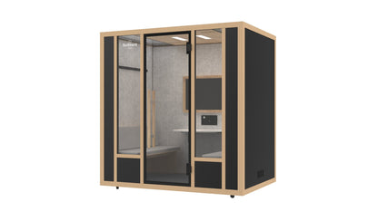 Meetingbox "Pro L1" für 4 Personen - schallisolierte Telefonbox - Raum in Raum - SoSilent Box