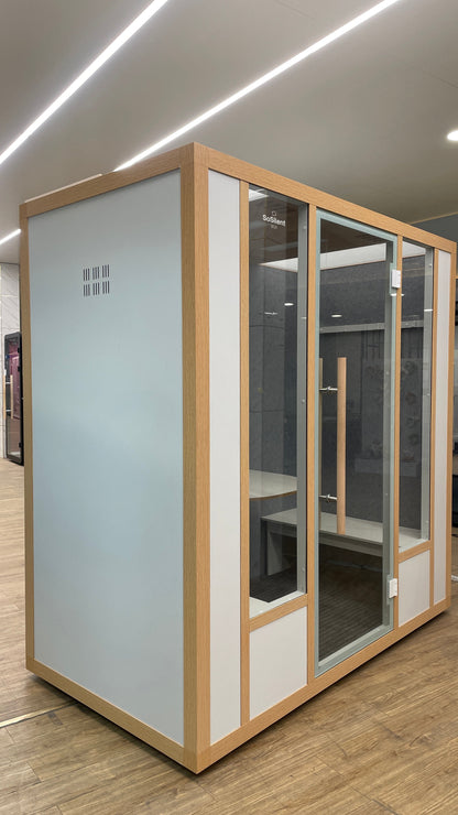 Meetingbox "Pro L1" für 4 Personen - schallisolierte Telefonbox - Raum in Raum - SoSilent Box