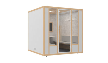 Meetingbox "Pro L2" für 6 Personen - schallisolierte Telefonbox - Raum in Raum - SoSilent Box