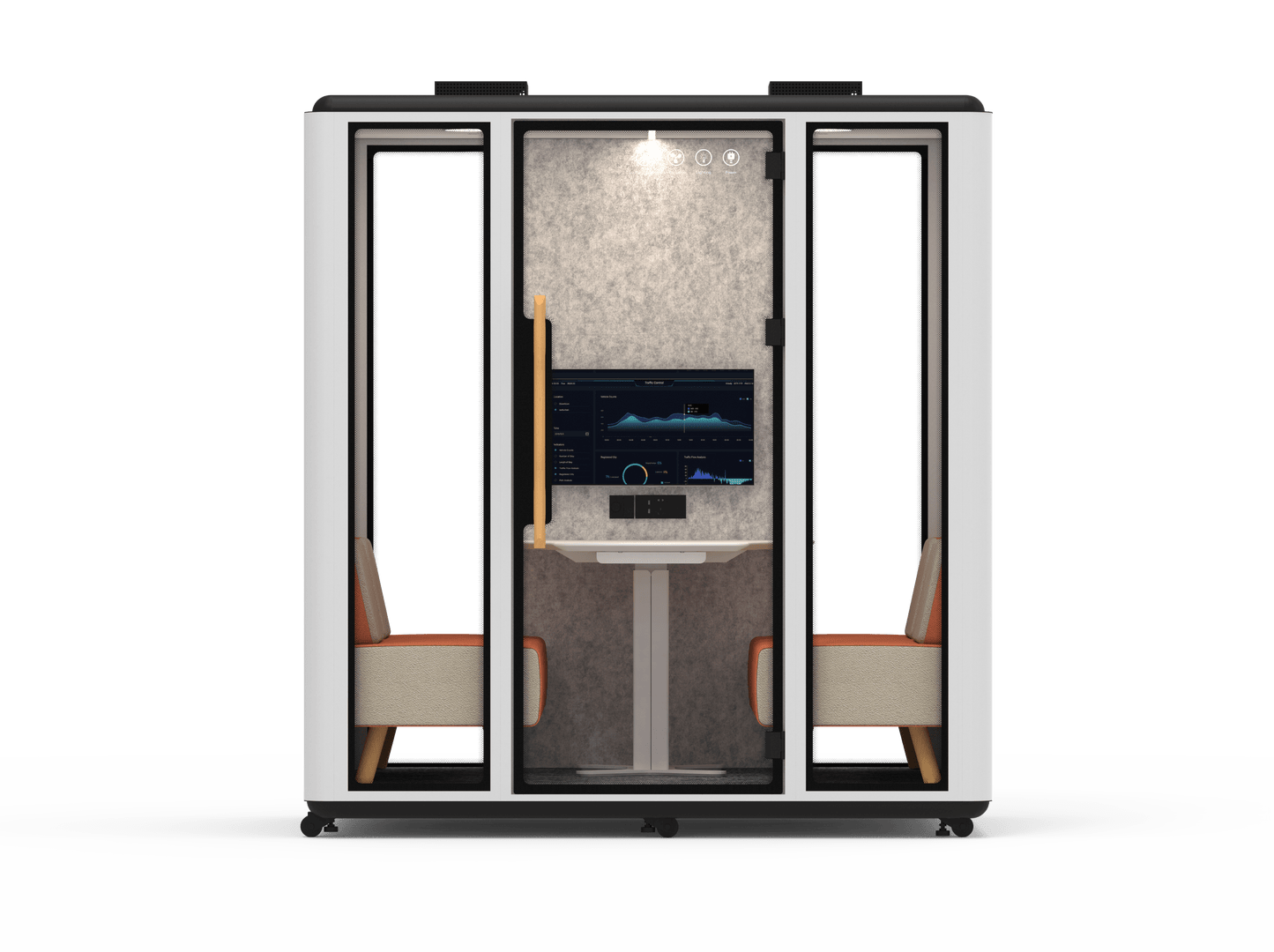 Meetingbox "Space L1" für 4 Personen - Schallschutzkabine - Raum in Raum - SoSilent Box