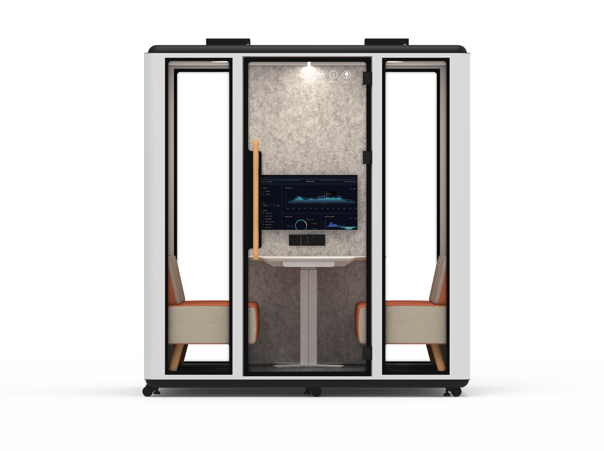 Meetingbox "Space L1" für 4 Personen - Schallschutzkabine - Raum in Raum - SoSilent Box