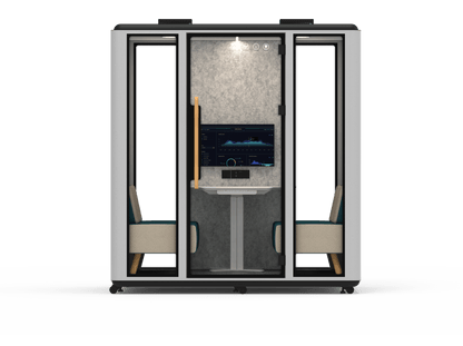 Meetingbox "Space L1" für 4 Personen - Schallschutzkabine - Raum in Raum - SoSilent Box