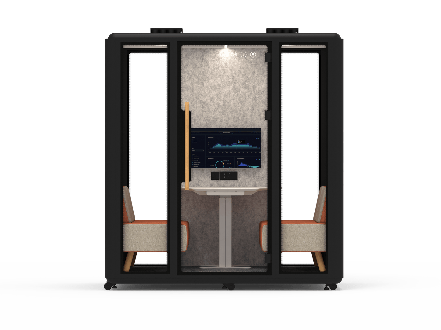 Meetingbox "Space L1" für 4 Personen - Schallschutzkabine - Raum in Raum - SoSilent Box