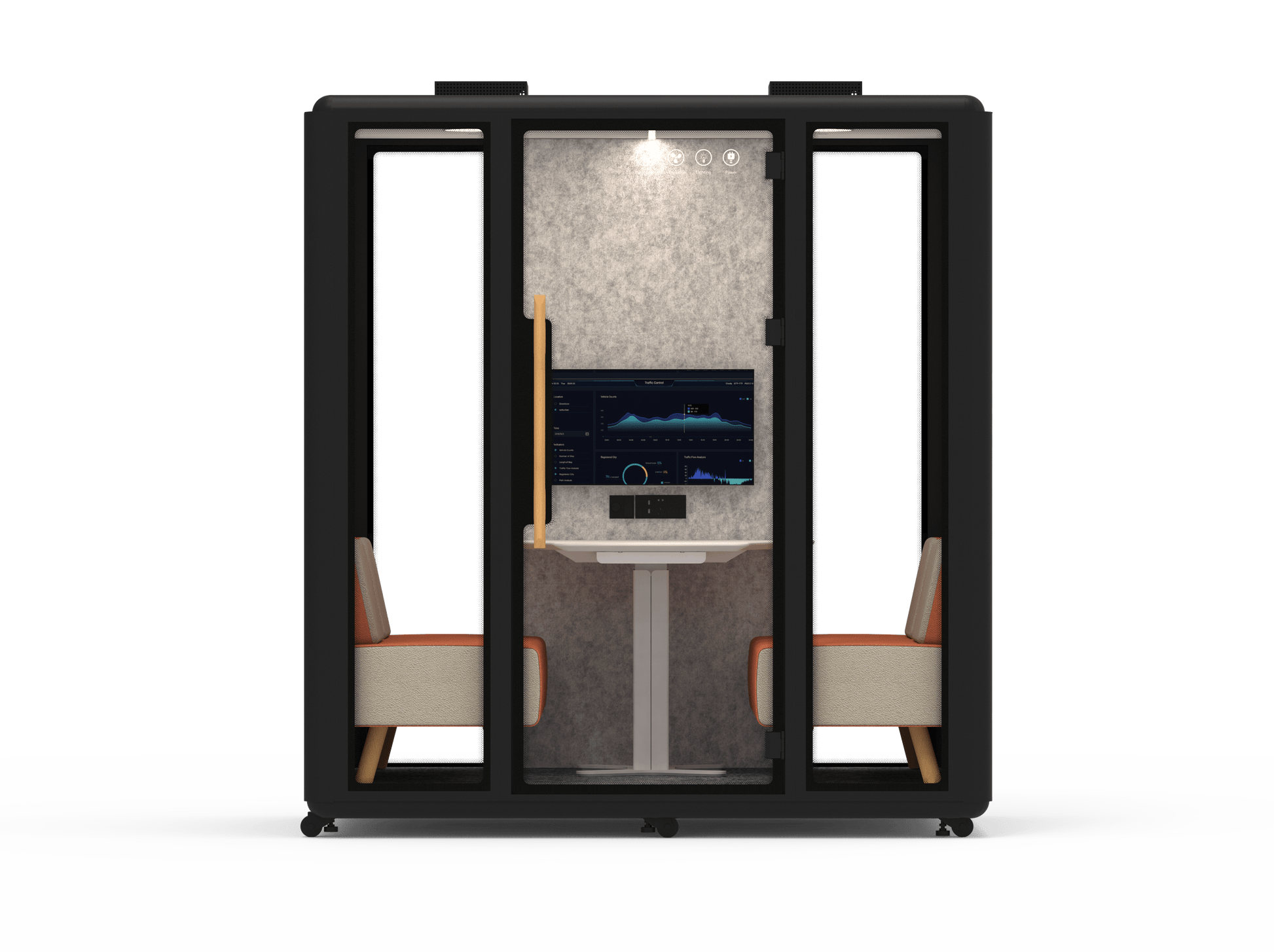 Meetingbox "Space L1" für 4 Personen - Schallschutzkabine - Raum in Raum - SoSilent Box