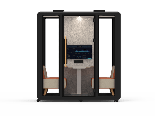 Meetingbox "Space L1" für 4 Personen - Schallschutzkabine - Raum in Raum - SoSilent Box