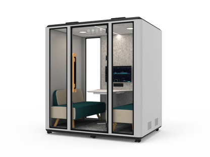 Meetingbox "Space L1" für 4 Personen - Schallschutzkabine - Raum in Raum - SoSilent Box