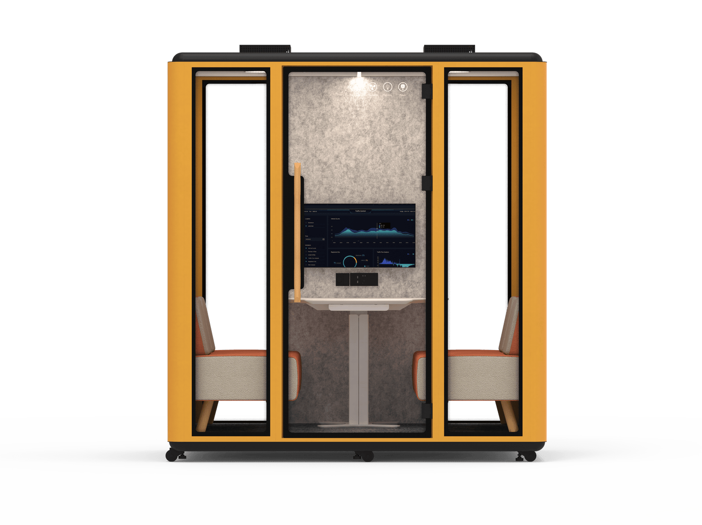 Meetingbox "Space L1" für 4 Personen - Schallschutzkabine - Raum in Raum - SoSilent Box