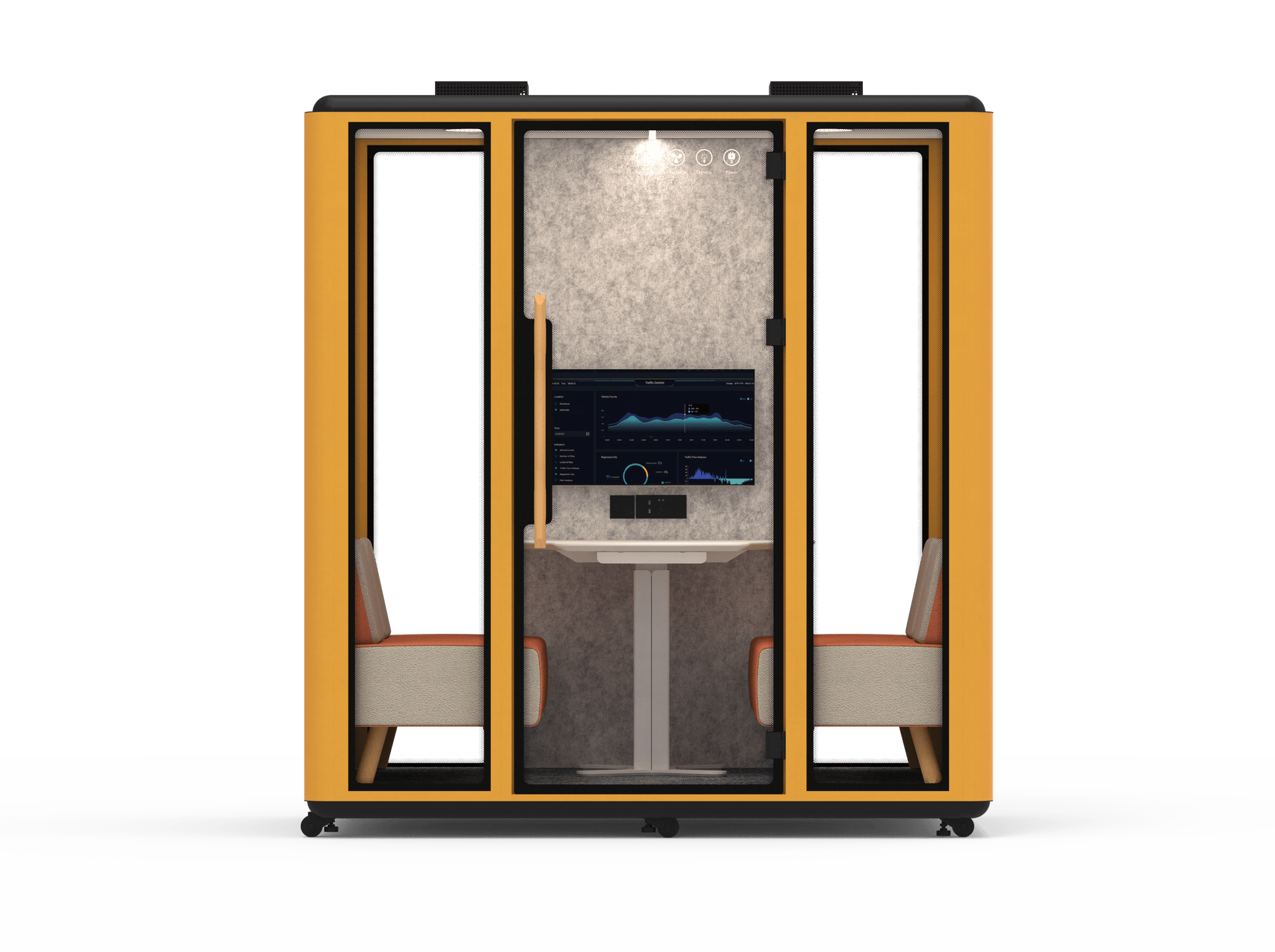 Meetingbox "Space L1" für 4 Personen - Schallschutzkabine - Raum in Raum - SoSilent Box