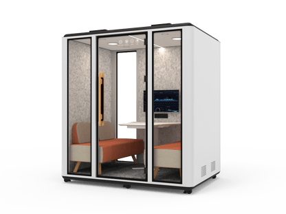 Meetingbox "Space L1" für 4 Personen - Schallschutzkabine - Raum in Raum - SoSilent Box