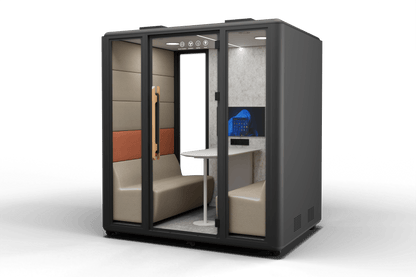 Meetingbox "Space L1" für 4 Personen - Schallschutzkabine - Raum in Raum - SoSilent Box