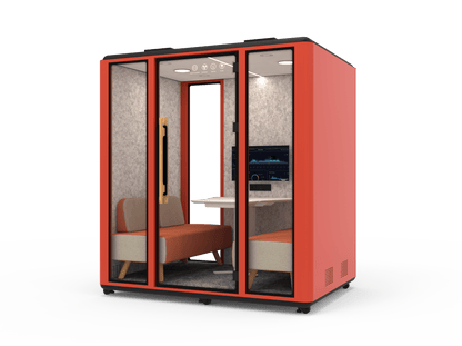 Meetingbox "Space L1" für 4 Personen - Schallschutzkabine - Raum in Raum - SoSilent Box