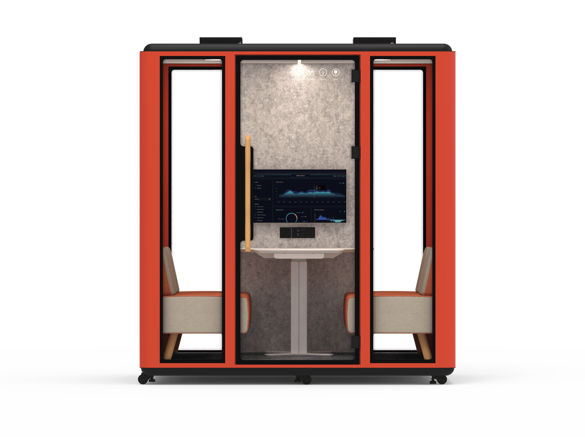 Meetingbox "Space L1" für 4 Personen - Schallschutzkabine - Raum in Raum - SoSilent Box