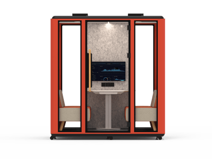 Meetingbox "Space L1" für 4 Personen - Schallschutzkabine - Raum in Raum - SoSilent Box