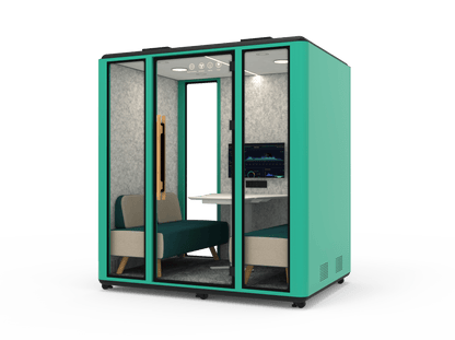 Meetingbox "Space L1" für 4 Personen - Schallschutzkabine - Raum in Raum - SoSilent Box