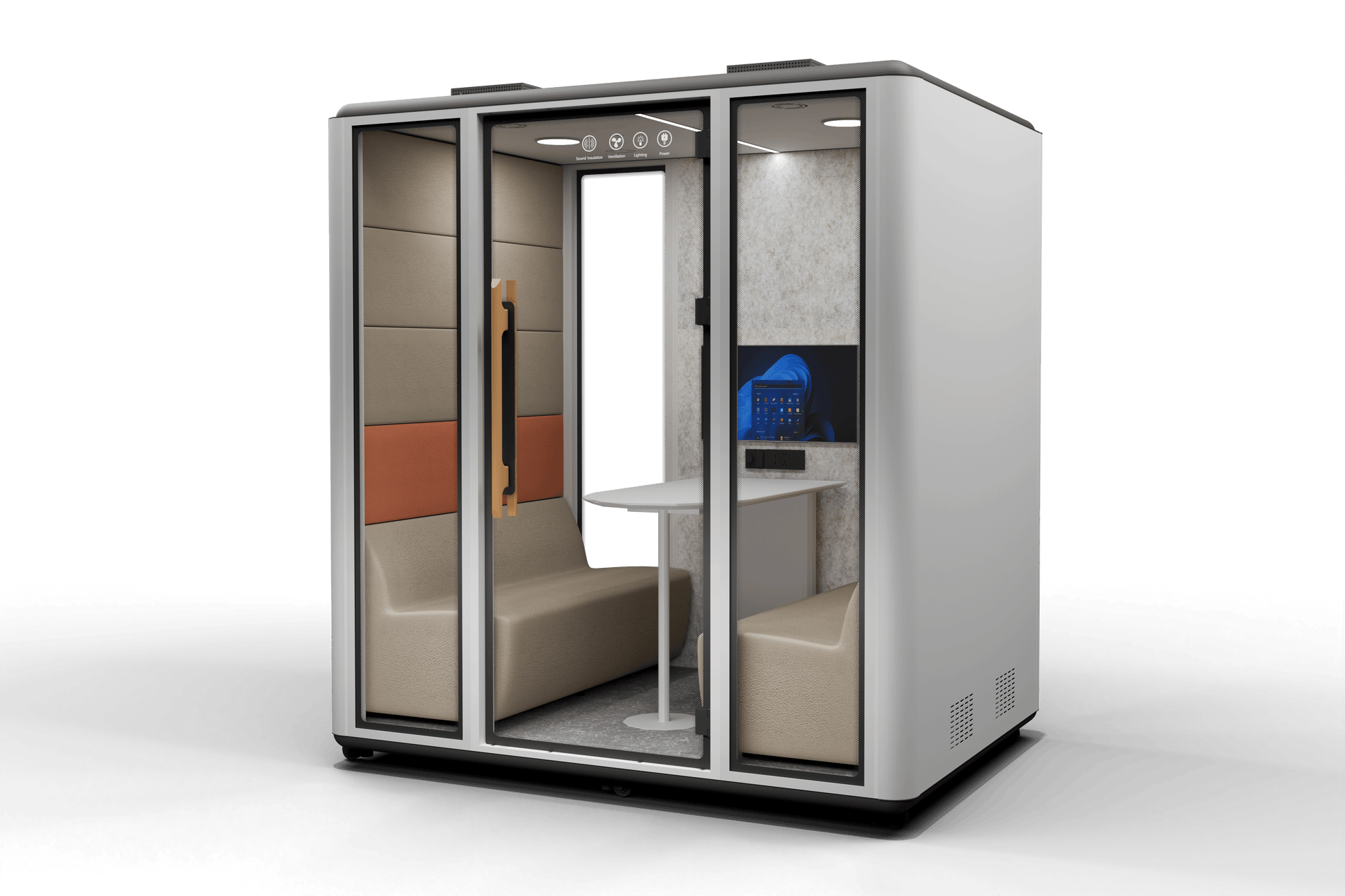 Meetingbox "Space L1" für 4 Personen - Schallschutzkabine - Raum in Raum - SoSilent Box