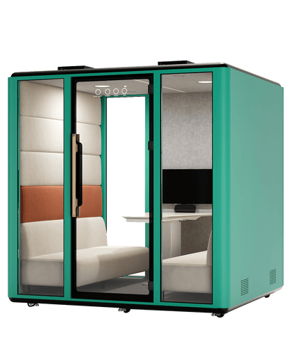 Meetingbox "Space L2" für 6 Personen - Schallschutzkabine - Raum in Raum - SoSilent Box