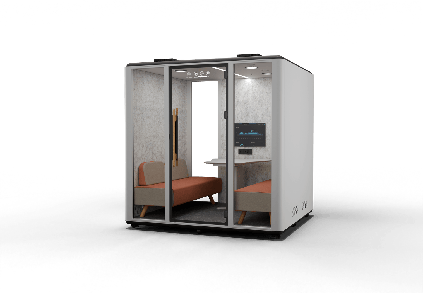 Meetingbox "Space L2" für 6 Personen - Schallschutzkabine - Raum in Raum - SoSilent Box