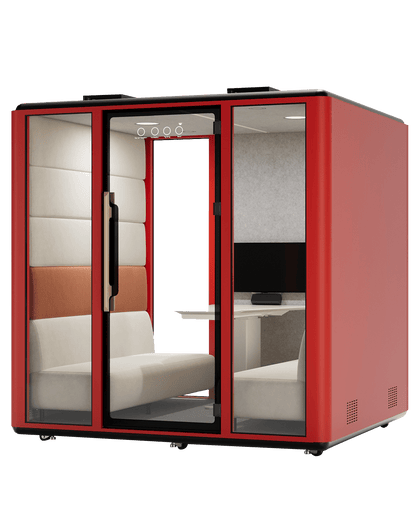 Meetingbox "Space L2" für 6 Personen - Schallschutzkabine - Raum in Raum - SoSilent Box