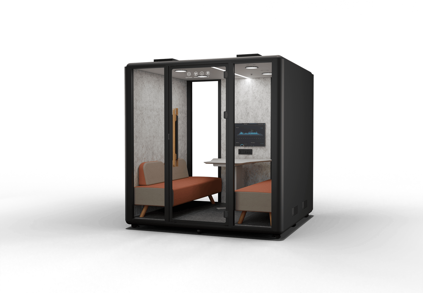 Meetingbox "Space L2" für 6 Personen - Schallschutzkabine - Raum in Raum - SoSilent Box