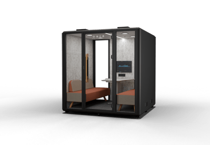 Meetingbox "Space L2" für 6 Personen - Schallschutzkabine - Raum in Raum - SoSilent Box