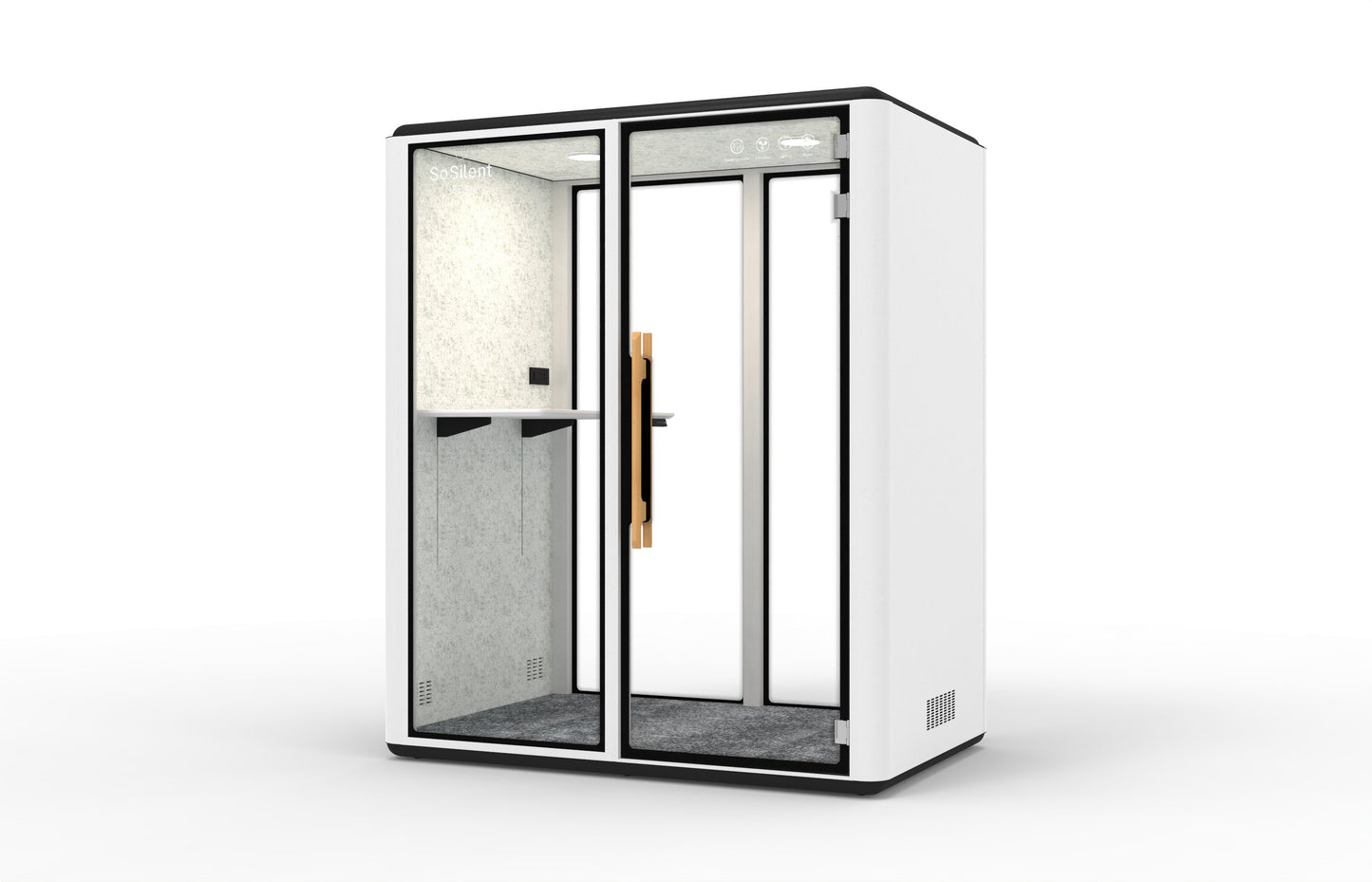 Meetingbox "Space M2" für 2 Personen - Schallschutzkabine - Raum in Raum - SoSilent Box