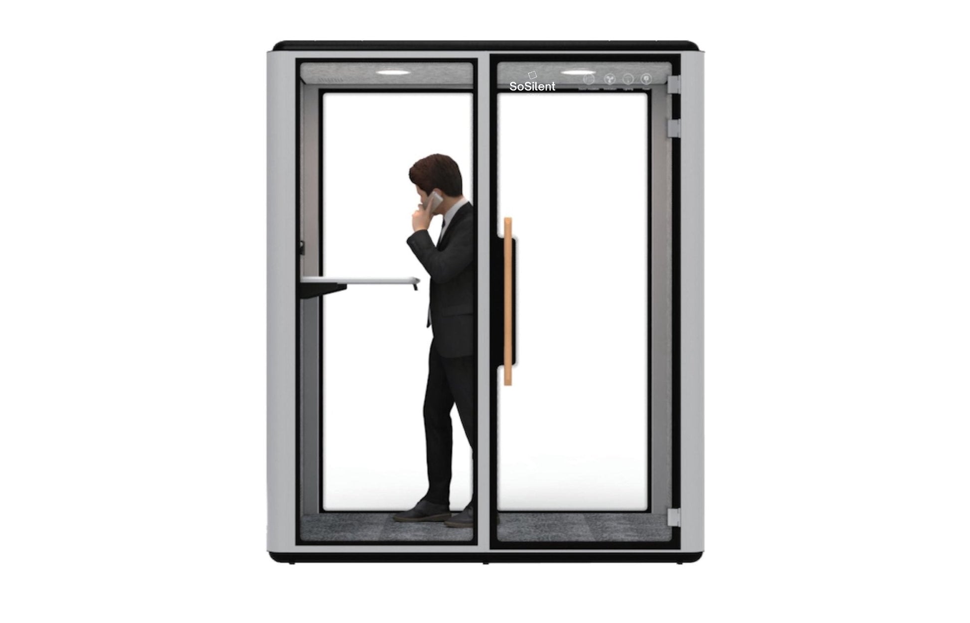 Meetingbox "Space M2" für 2 Personen - Schallschutzkabine - Raum in Raum - SoSilent Box